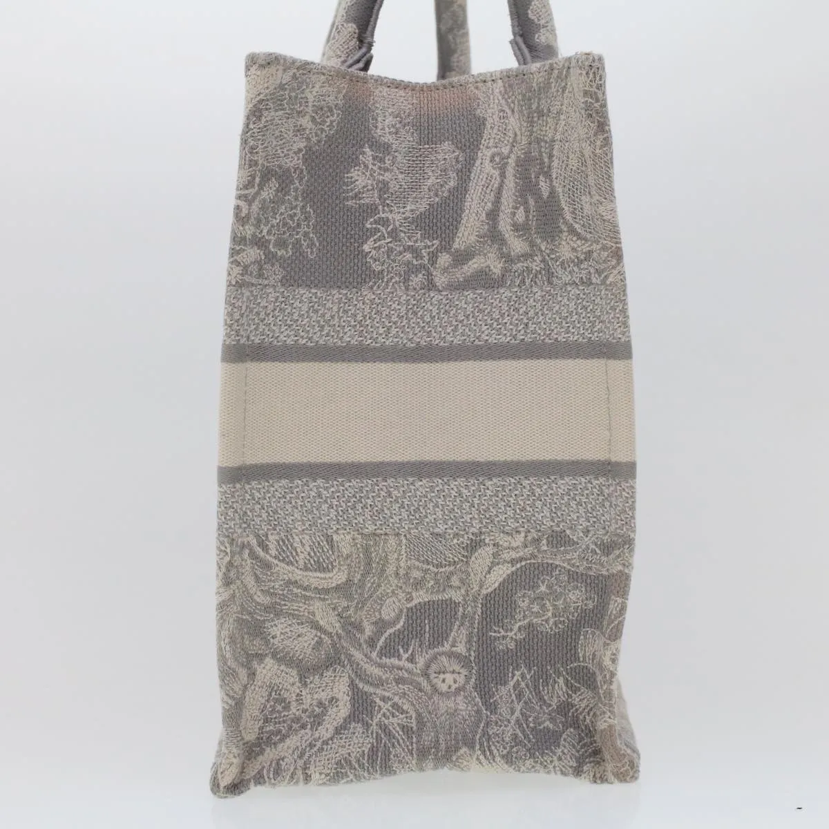CHRISTIAN DIOR Book Tote Bag Canvas Gray M1286ZTDT_M932 Auth bs6141