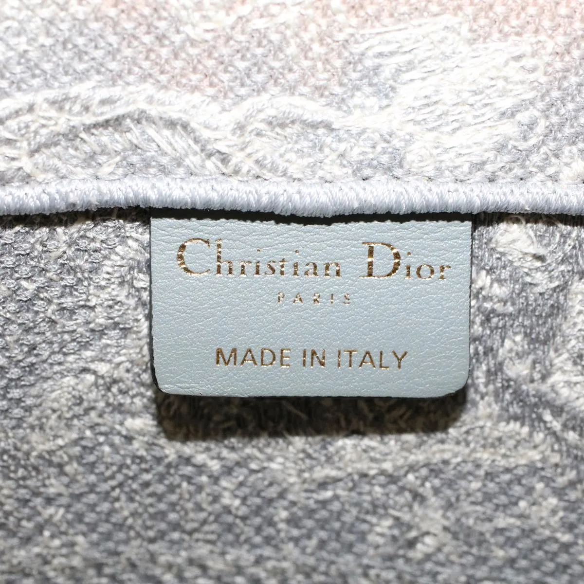 CHRISTIAN DIOR Book Tote Bag Canvas Gray M1286ZTDT_M932 Auth bs6141