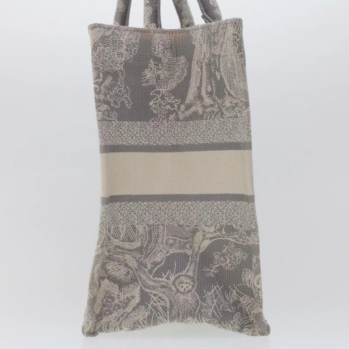 CHRISTIAN DIOR Book Tote Bag Canvas Gray M1286ZTDT_M932 Auth bs6141