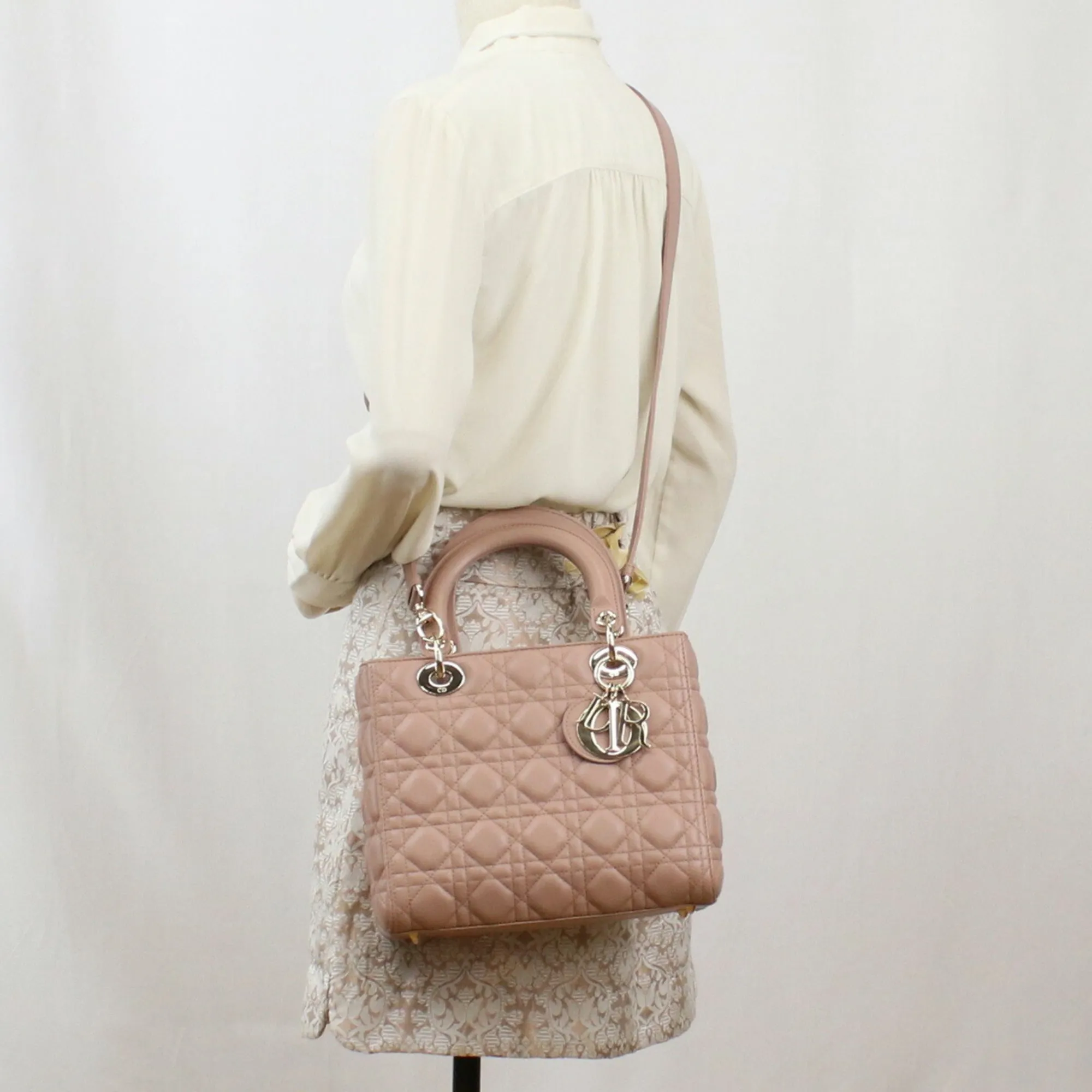 CHRISTIAN DIOR Handbag Lady CAL44550.M50P Leather Ladies