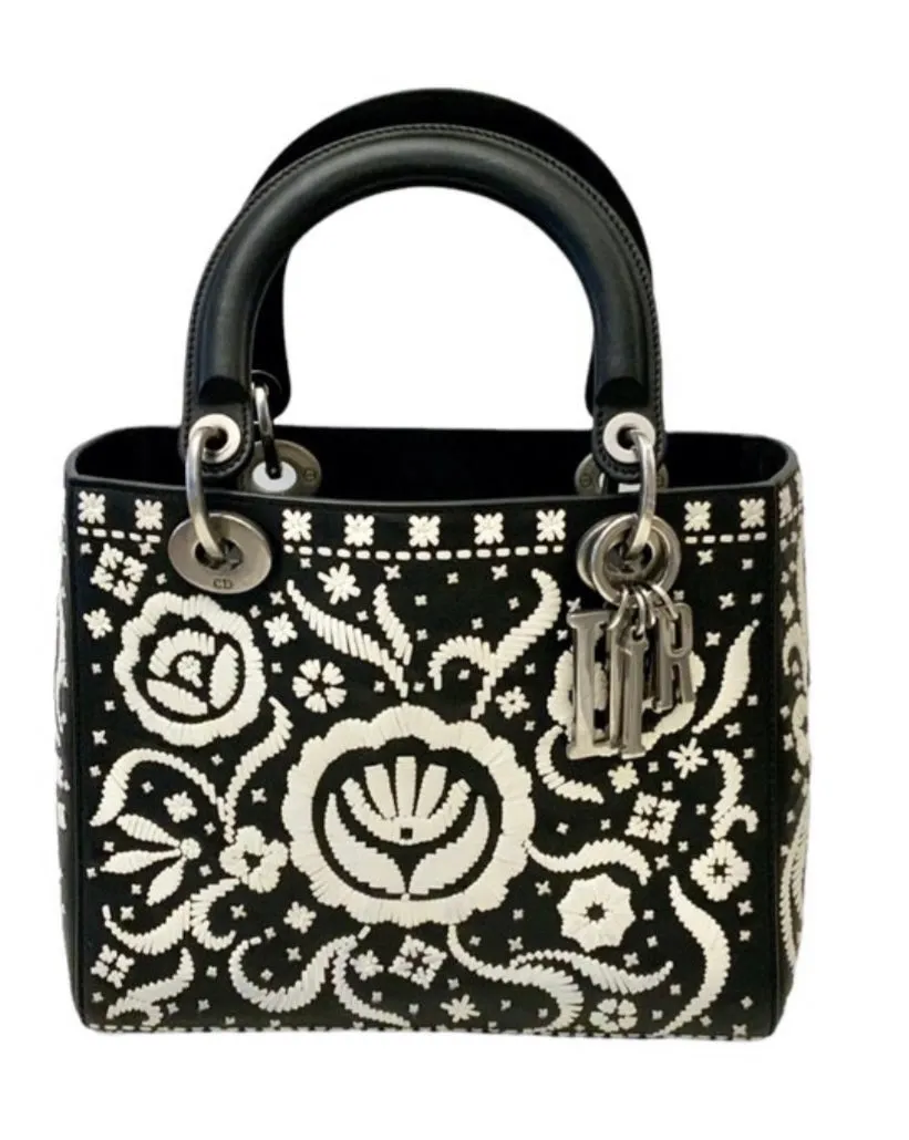 CHRISTIAN DIOR LADY DIOR FLORAL LIMITED EDITION BAG