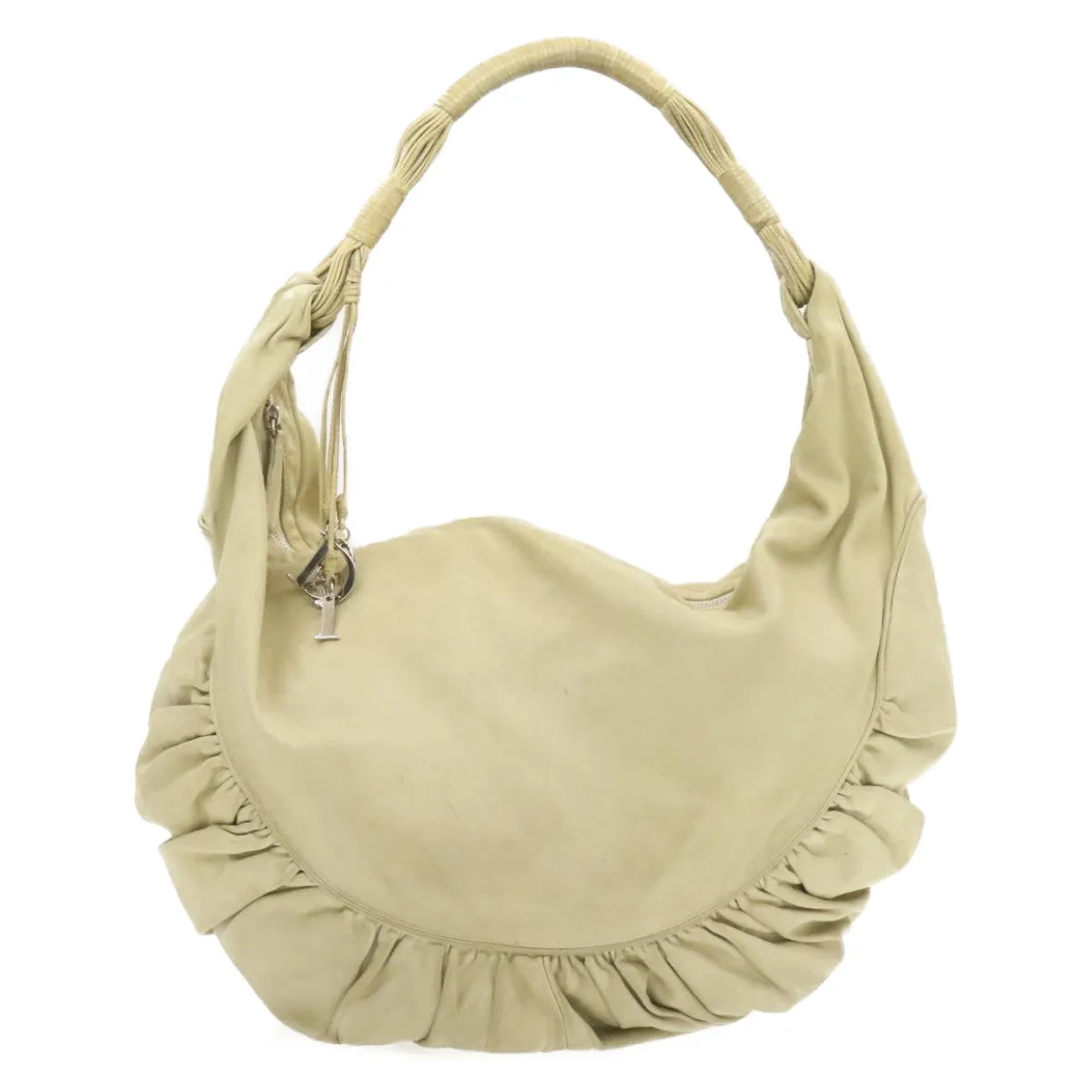 CHRISTIAN DIOR Shoulder Bag Leather Beige  rd1285
