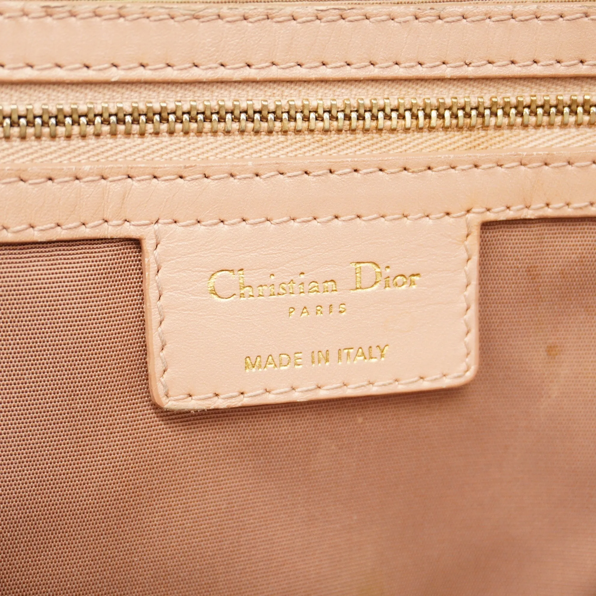 CHRISTIAN DIORAuth  2way Bag Cannage Lady Dior Women's Leather,PVC Tote Bag Pink