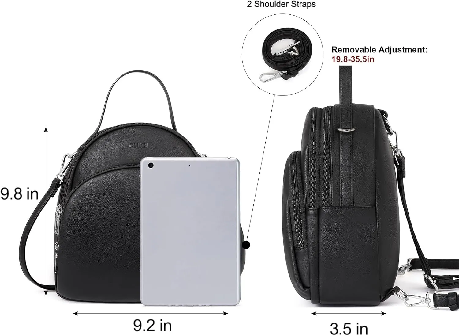 CLUCI Womens Backpack Purse Travel Backpack Leather Convertible Ladies Designer Daypack Shoulder Bags