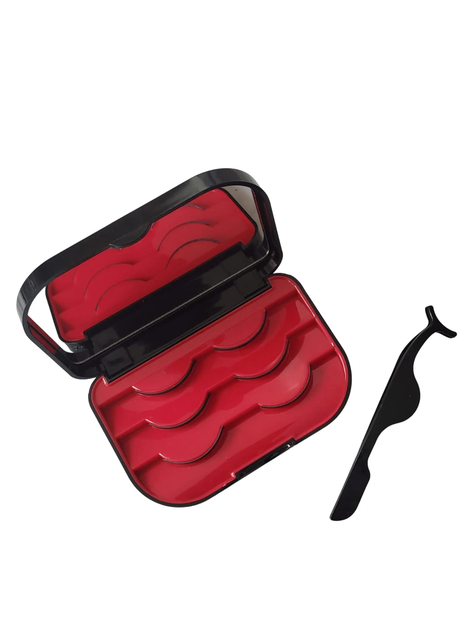 Coiffure Extensions Three Tier Magnetic Eyelash Storage Case With Mirror And Tweezer, Magnetic Eyelash Holder, Magnetic Eyelash Travel Case, Magnetic Eyelash Travel Holder, Magnetic Eyelash Organizer