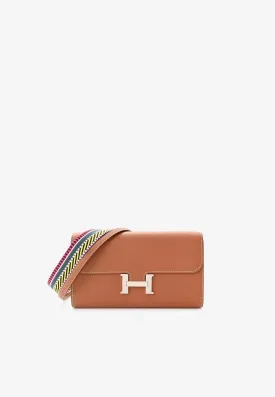 Constance Long Wallet To Go Cavale in Gold Evercolor Leather with Palladium Hardware