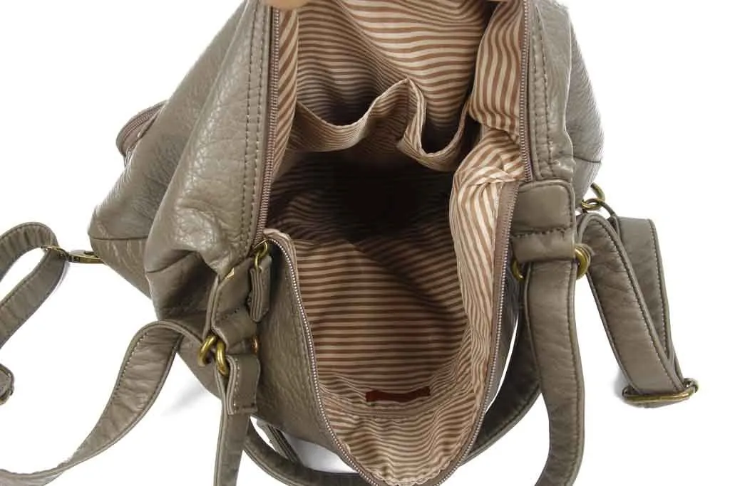 Convertible Crossbody Backpack - Dark Grey