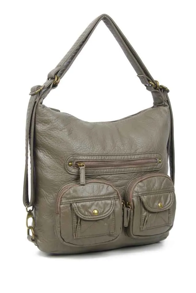 Convertible Crossbody Backpack - Dark Grey