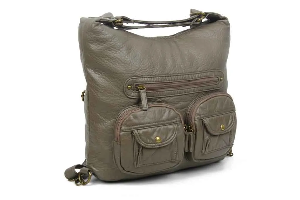 Convertible Crossbody Backpack - Dark Grey