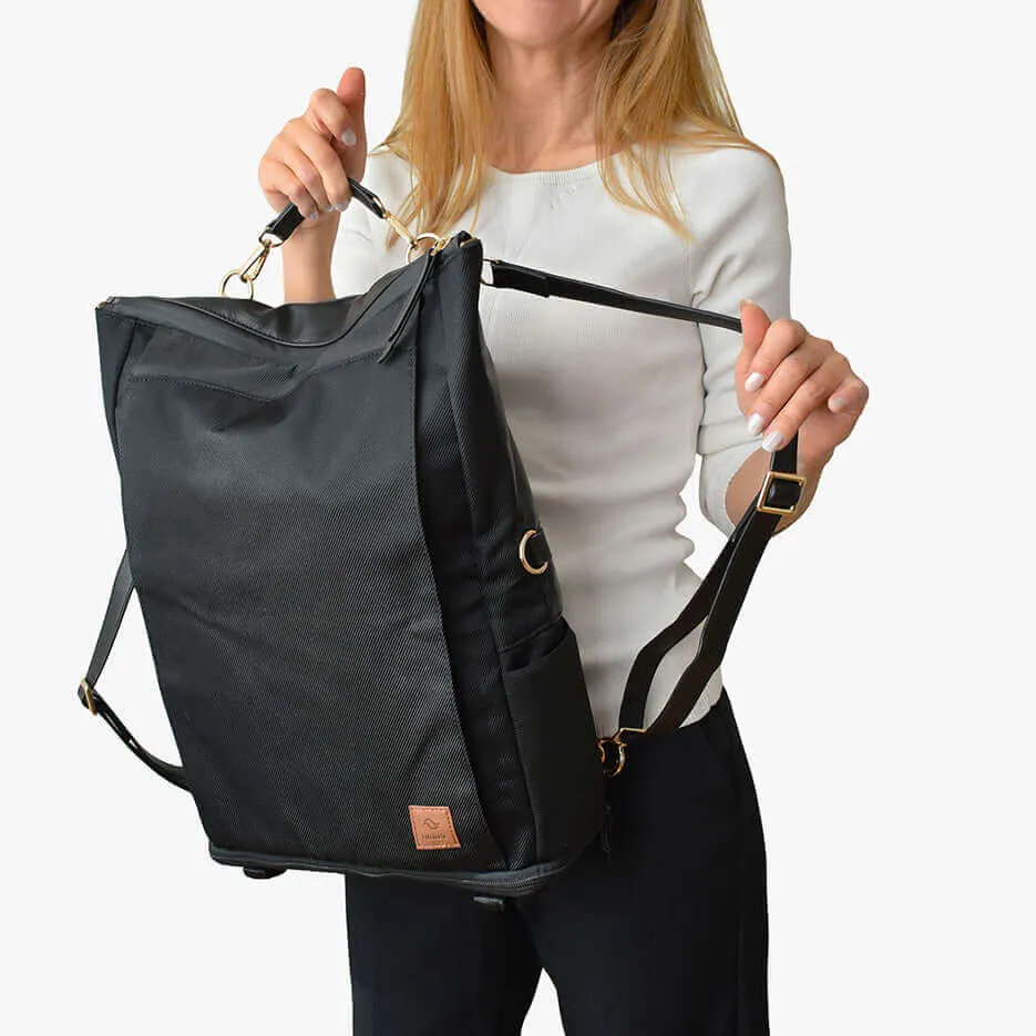 DAKOTA 3 in 1 Convertible Backpack Purse, Black