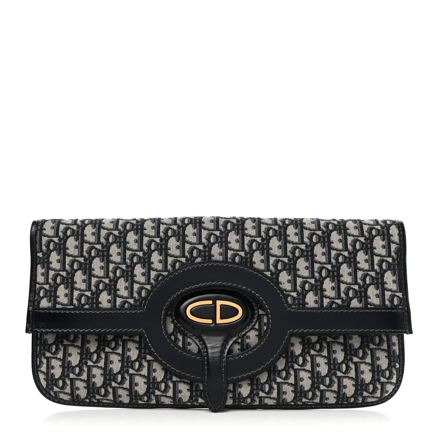 Dior Montaigne Oblique Fold Over Clutch Bag