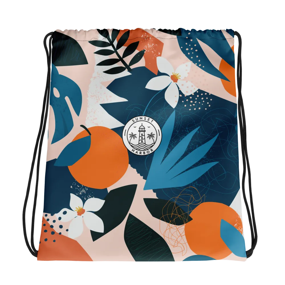Drawstring bag - Coastal Bloom