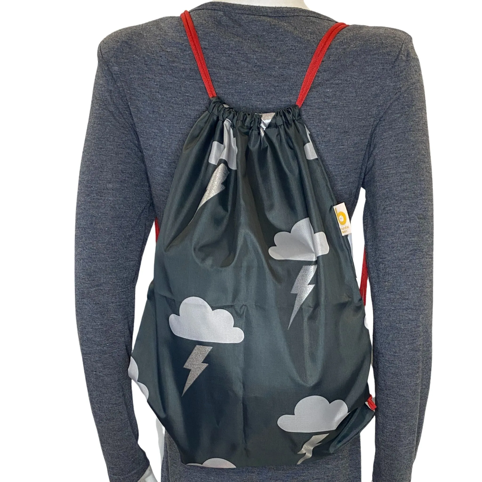 Drawstring Bag - SILVER LIGHTNING