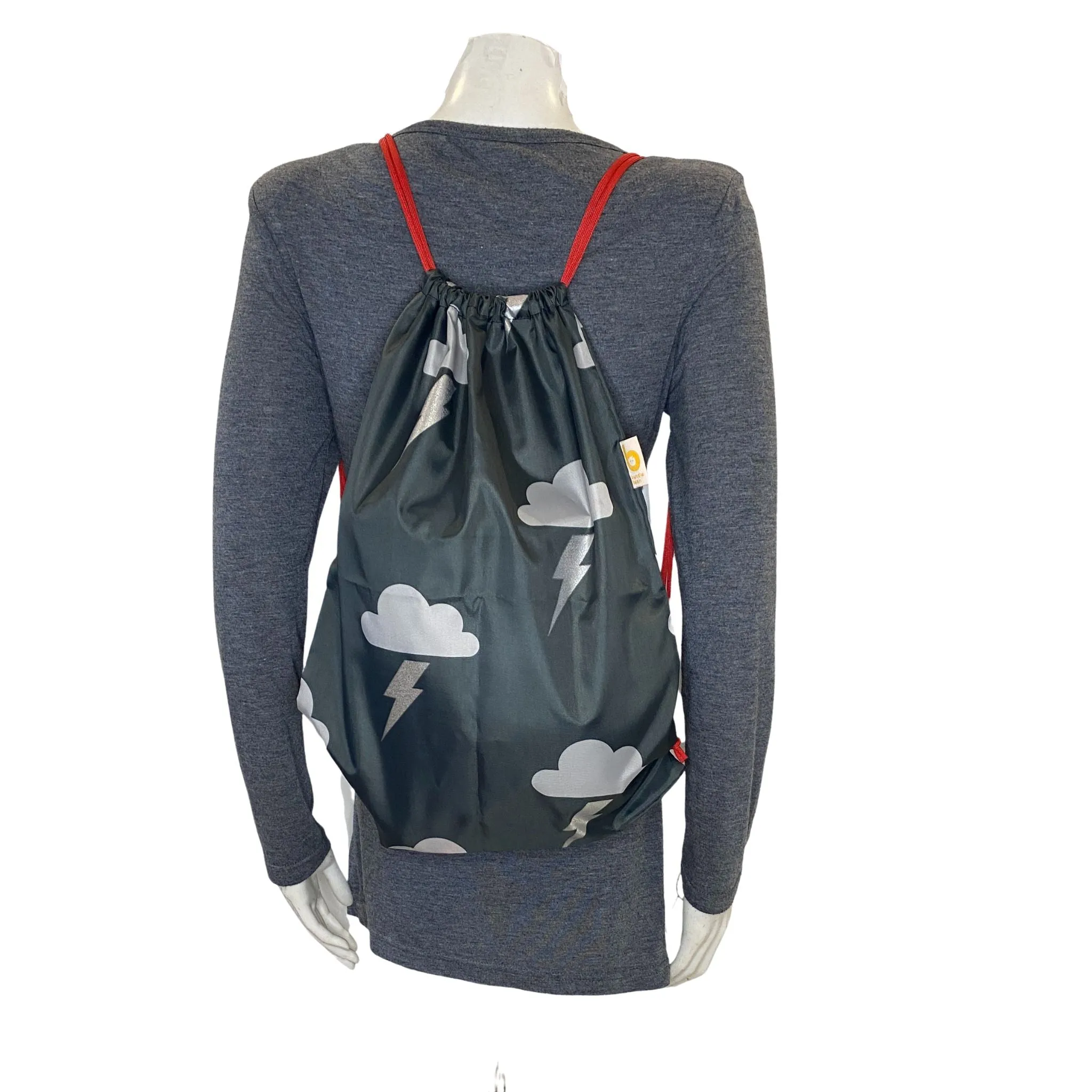 Drawstring Bag - SILVER LIGHTNING