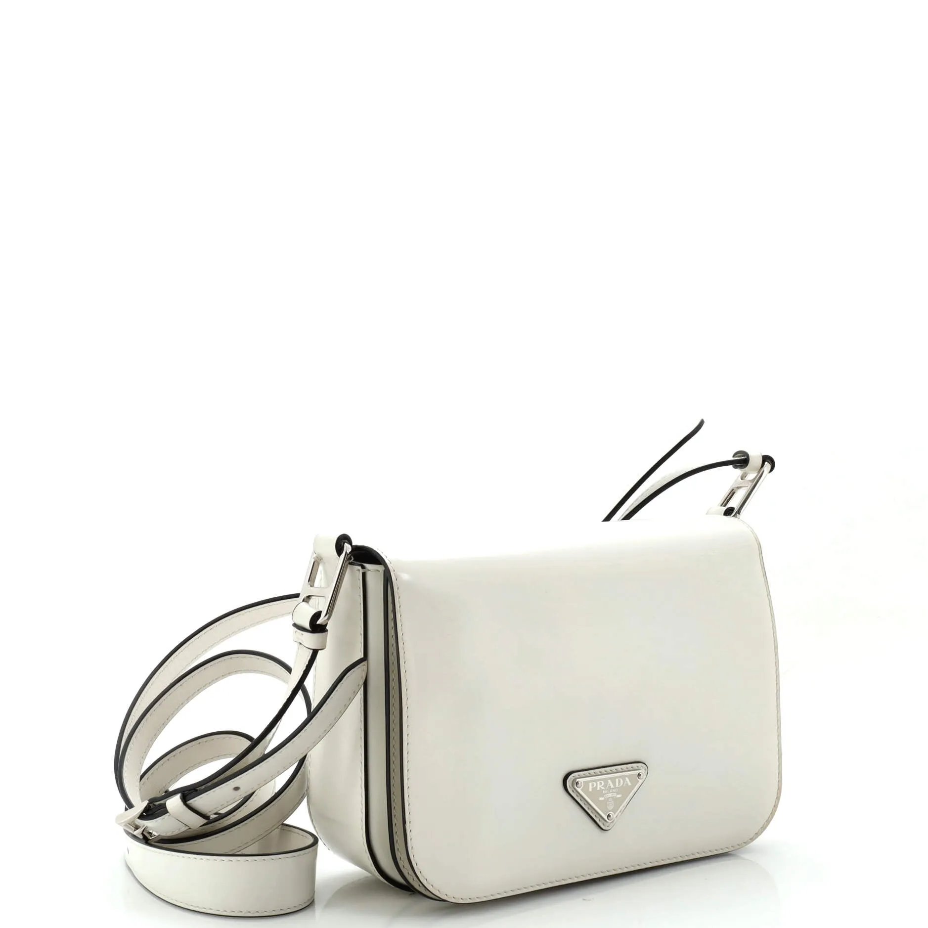 Full Flap Shoulder Bag Brushed Leather