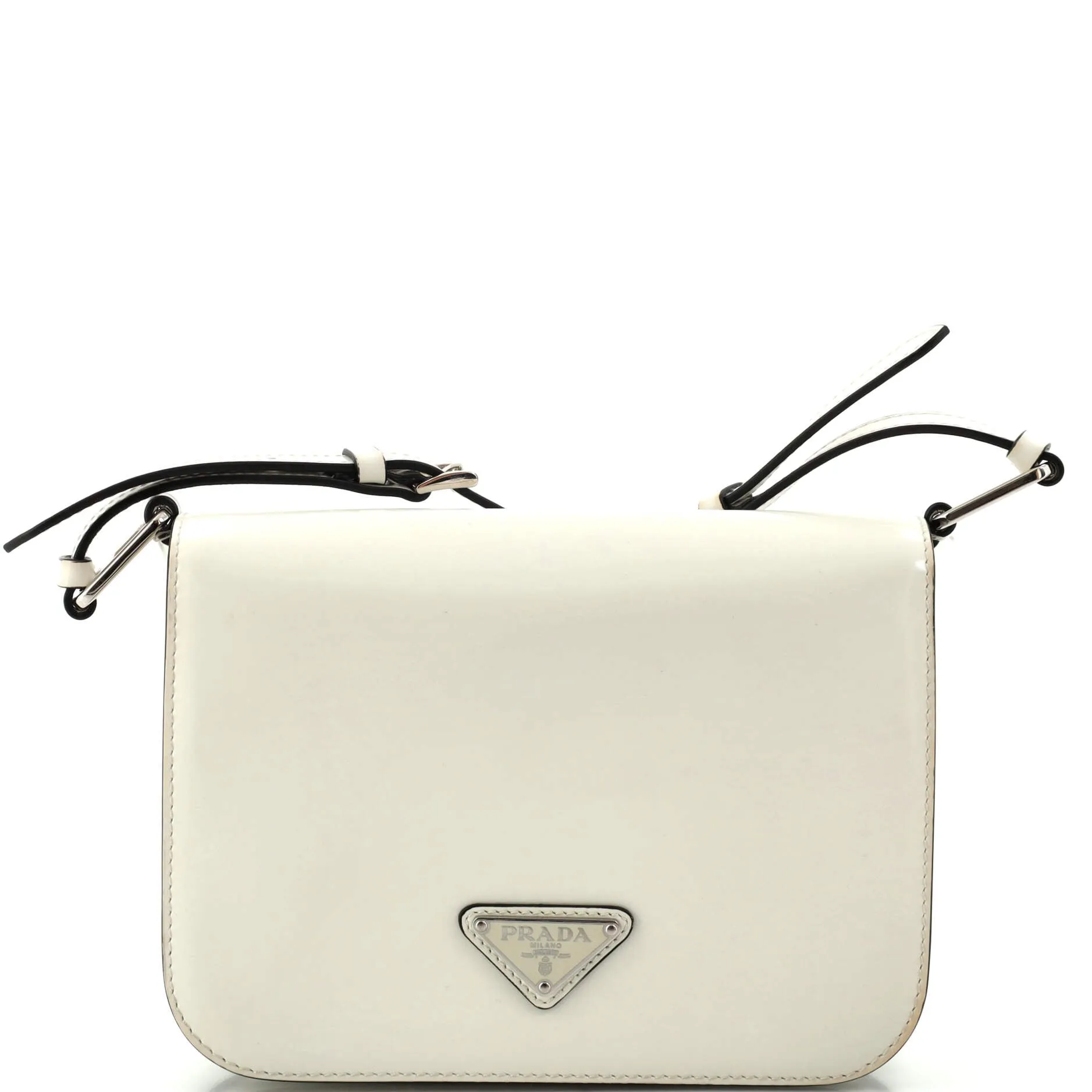 Full Flap Shoulder Bag Brushed Leather