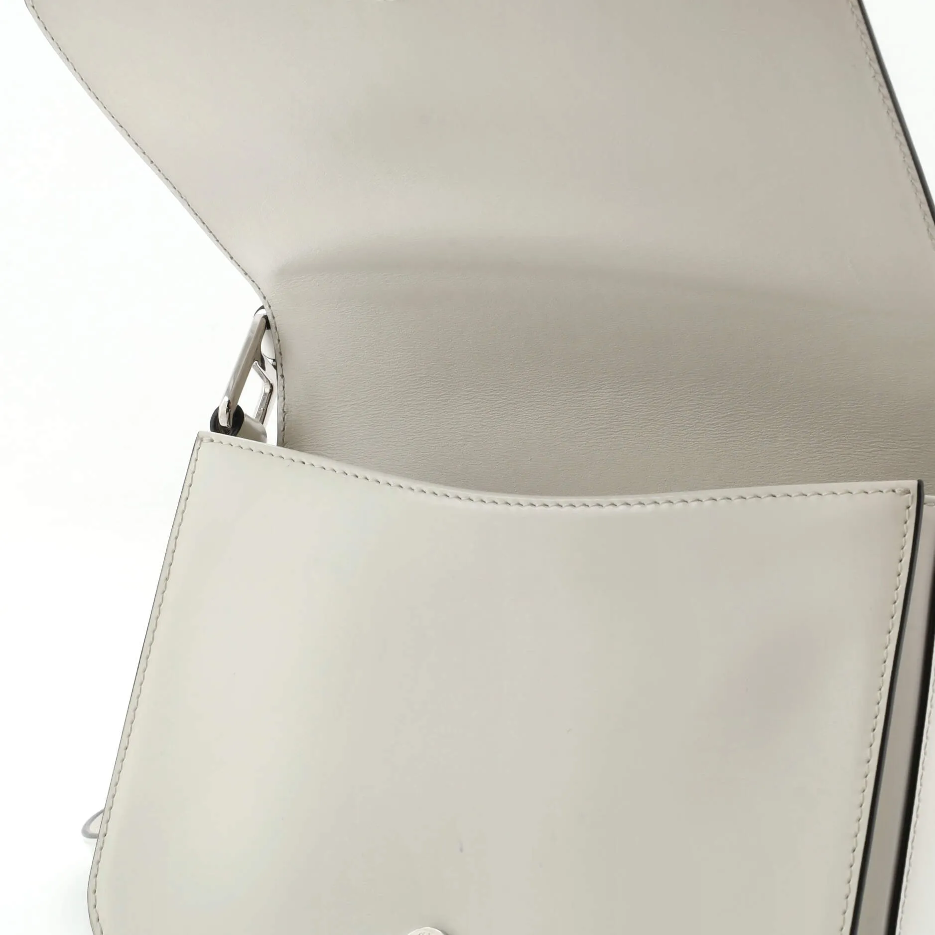Full Flap Shoulder Bag Brushed Leather
