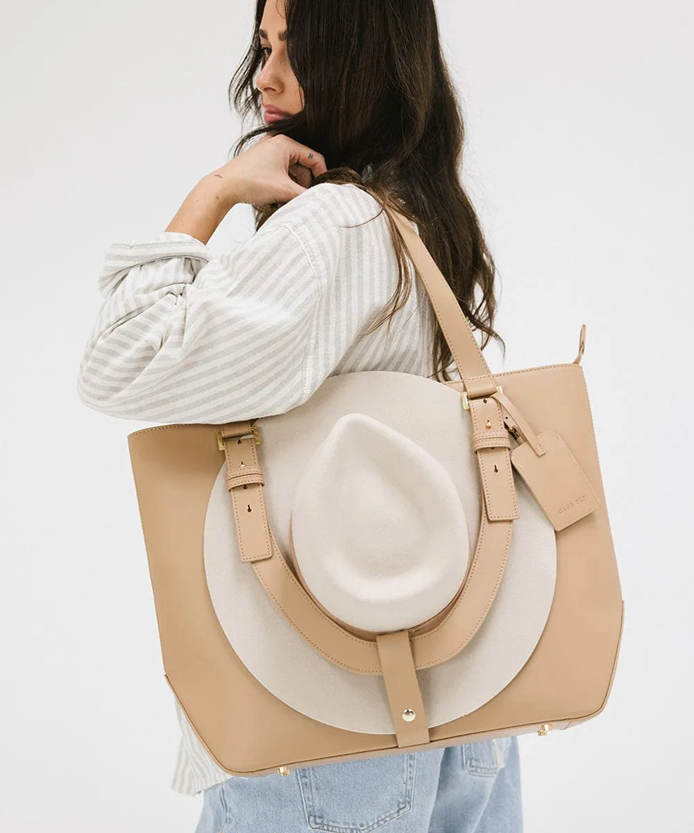 Hayes Hat Carrying Tote - Genuine Leather Bag