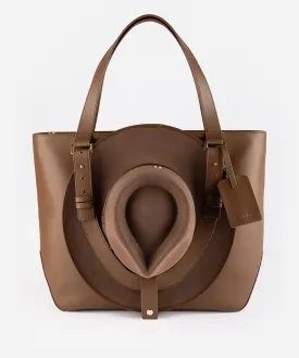 Hayes Hat Carrying Tote - Genuine Leather Bag