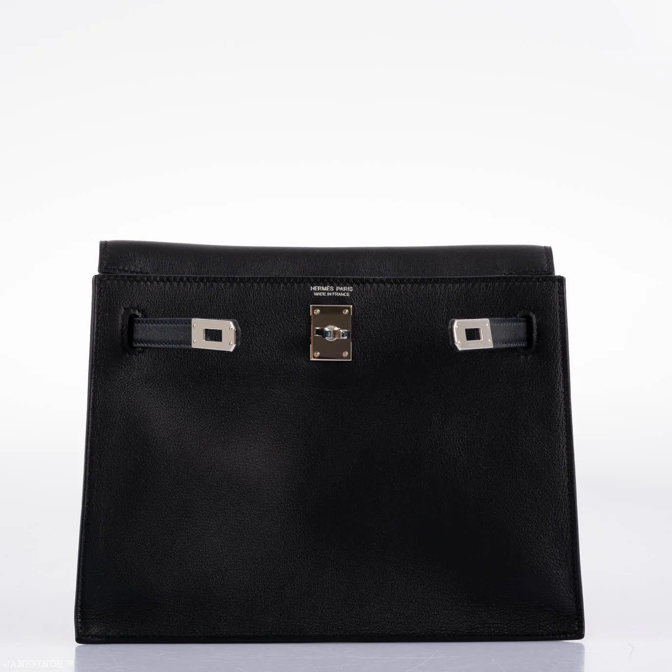 Hermès Kelly Danse II Black Swift with Palladium Hardware - 2020, Y