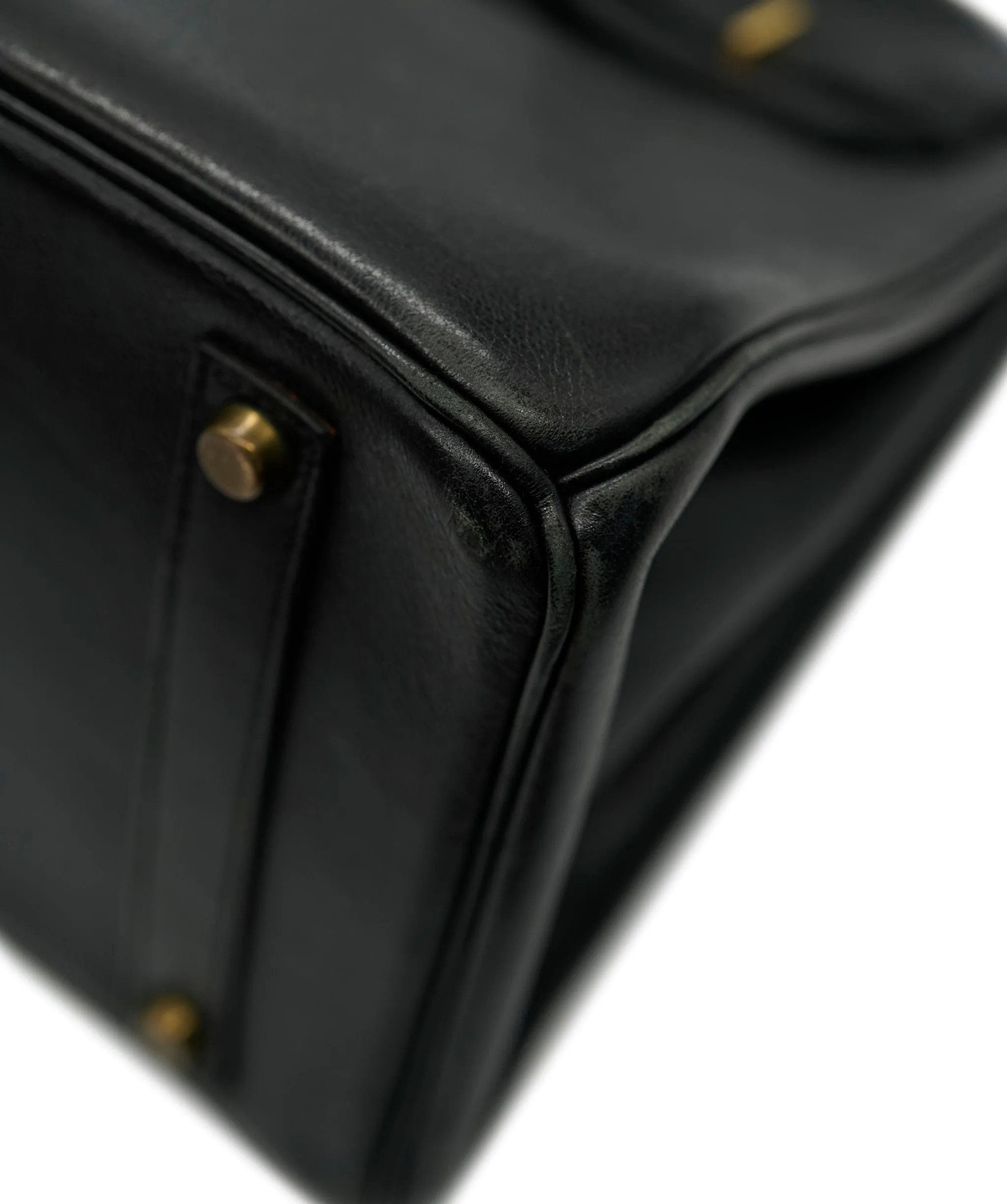 Hermès Vintage Birkin 35 Black Gulliver GHW #Y ASC4920