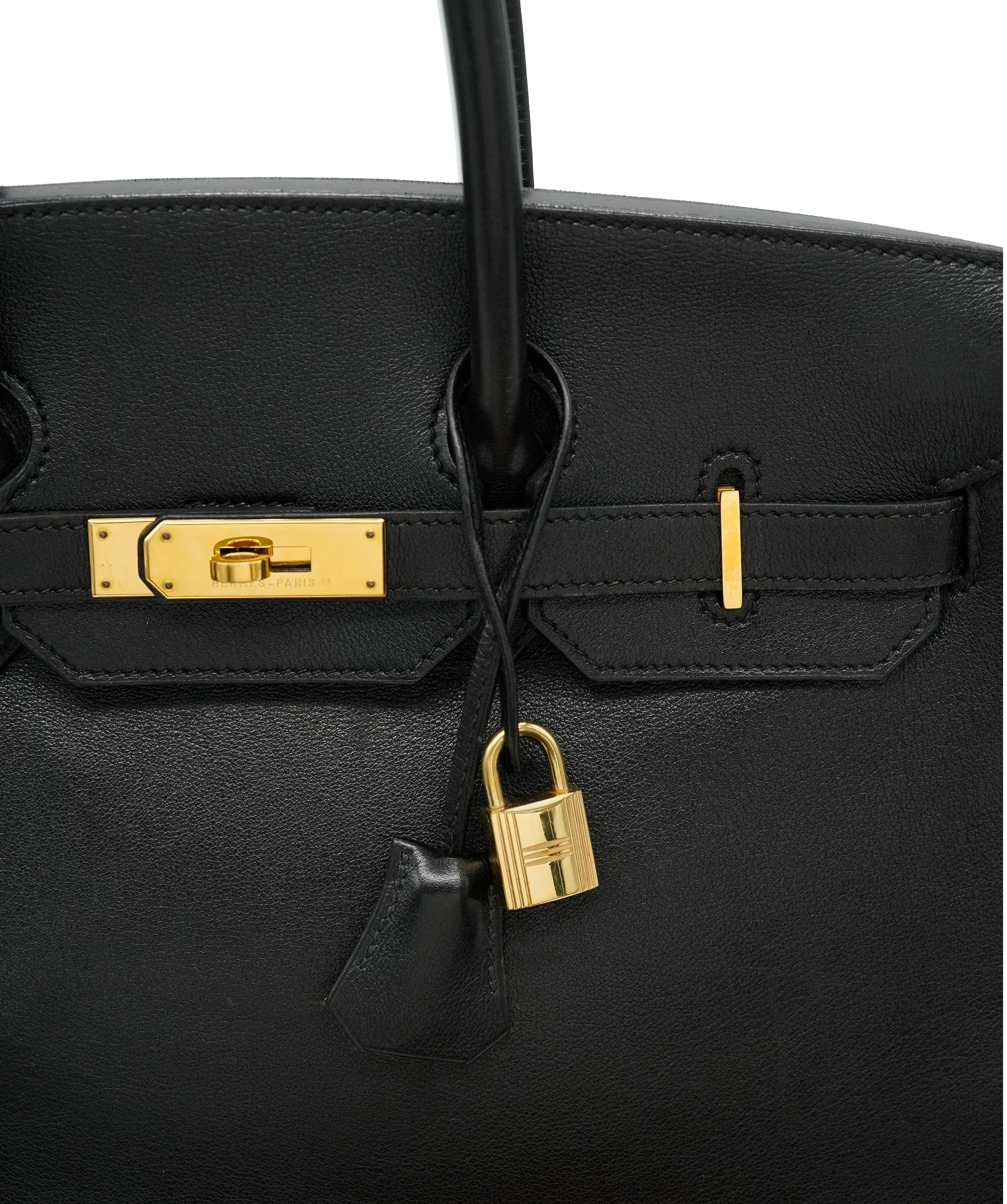 Hermès Vintage Birkin 35 Black Gulliver GHW #Y ASC4920