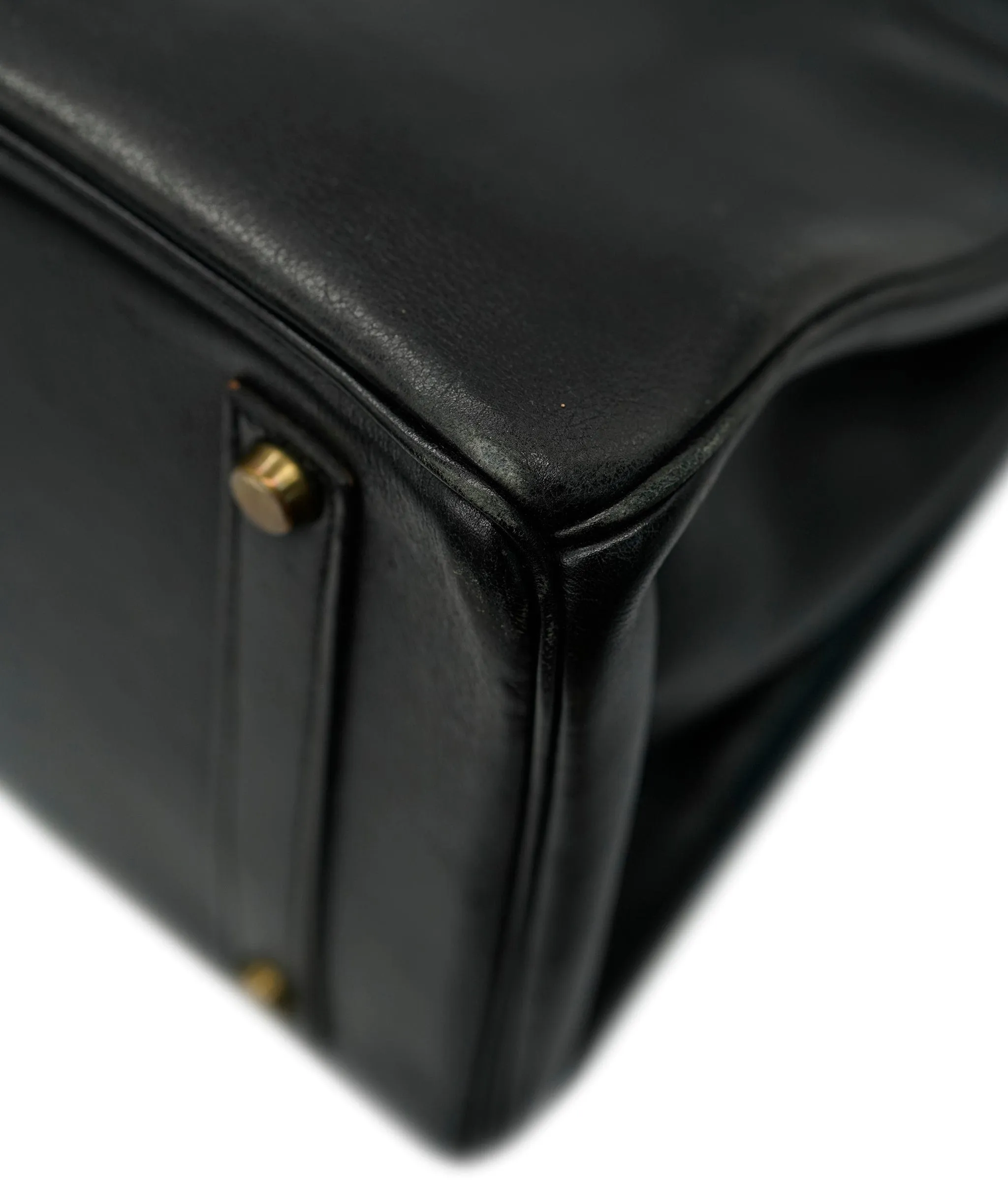 Hermès Vintage Birkin 35 Black Gulliver GHW #Y ASC4920