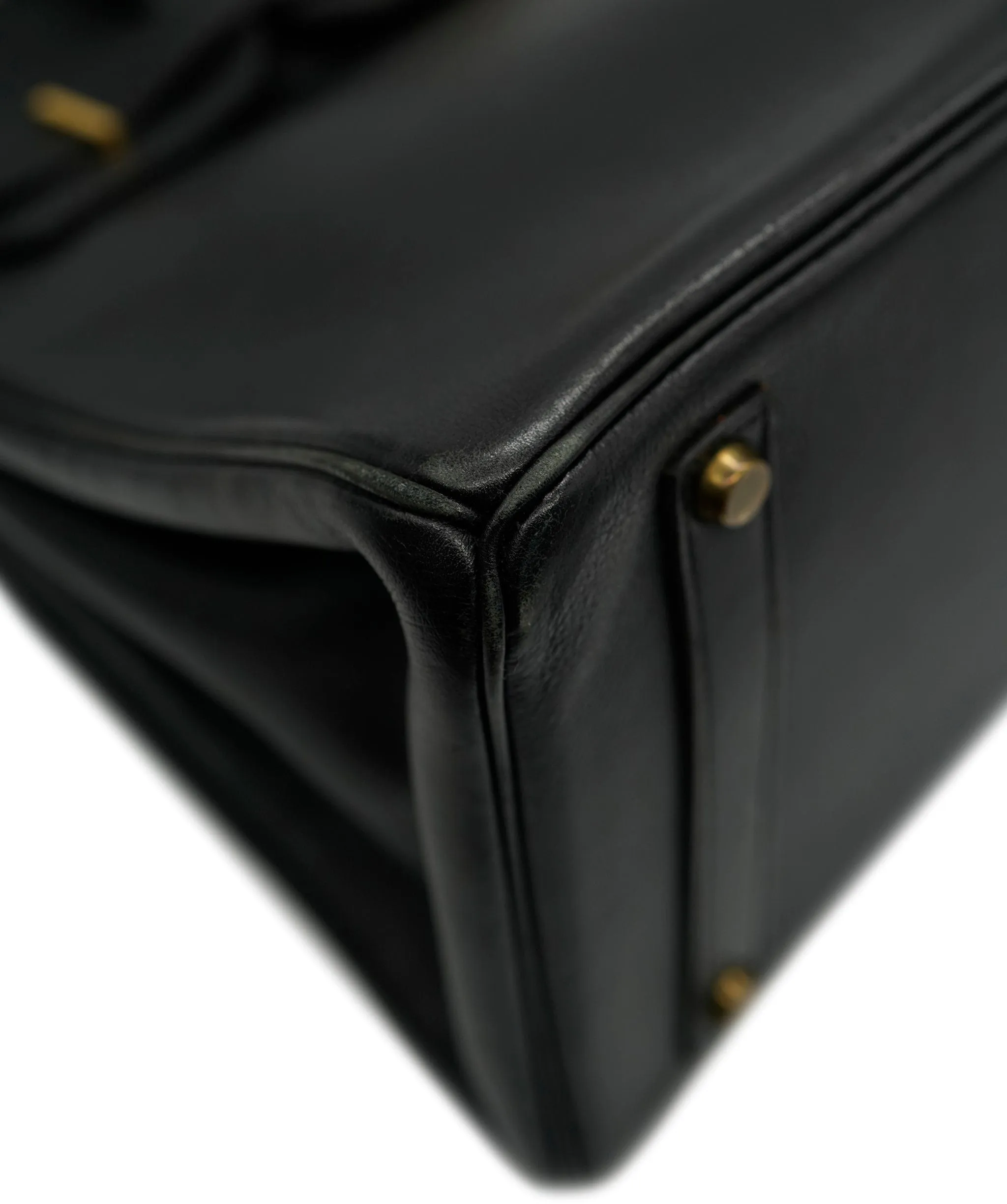 Hermès Vintage Birkin 35 Black Gulliver GHW #Y ASC4920
