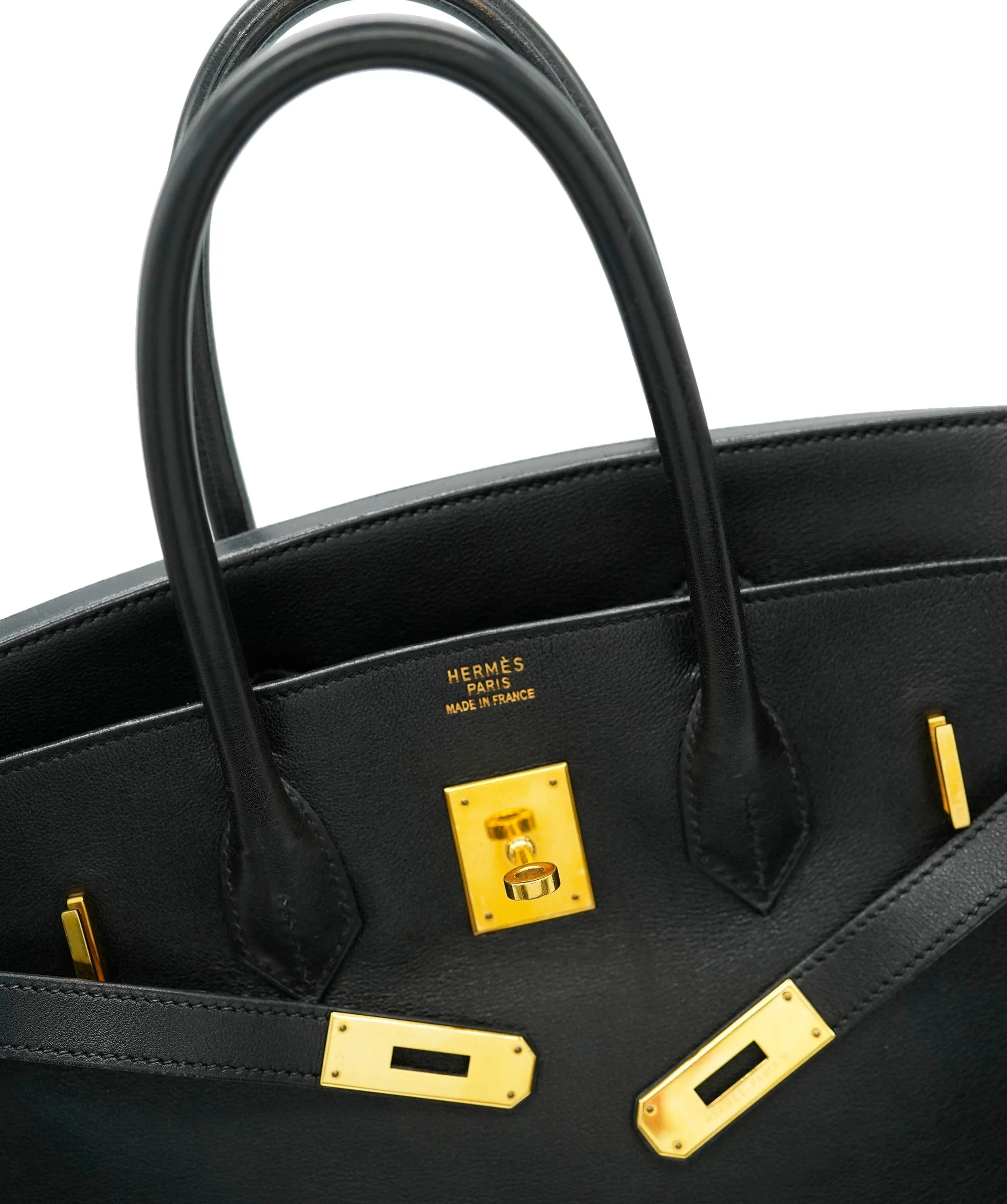 Hermès Vintage Birkin 35 Black Gulliver GHW #Y ASC4920