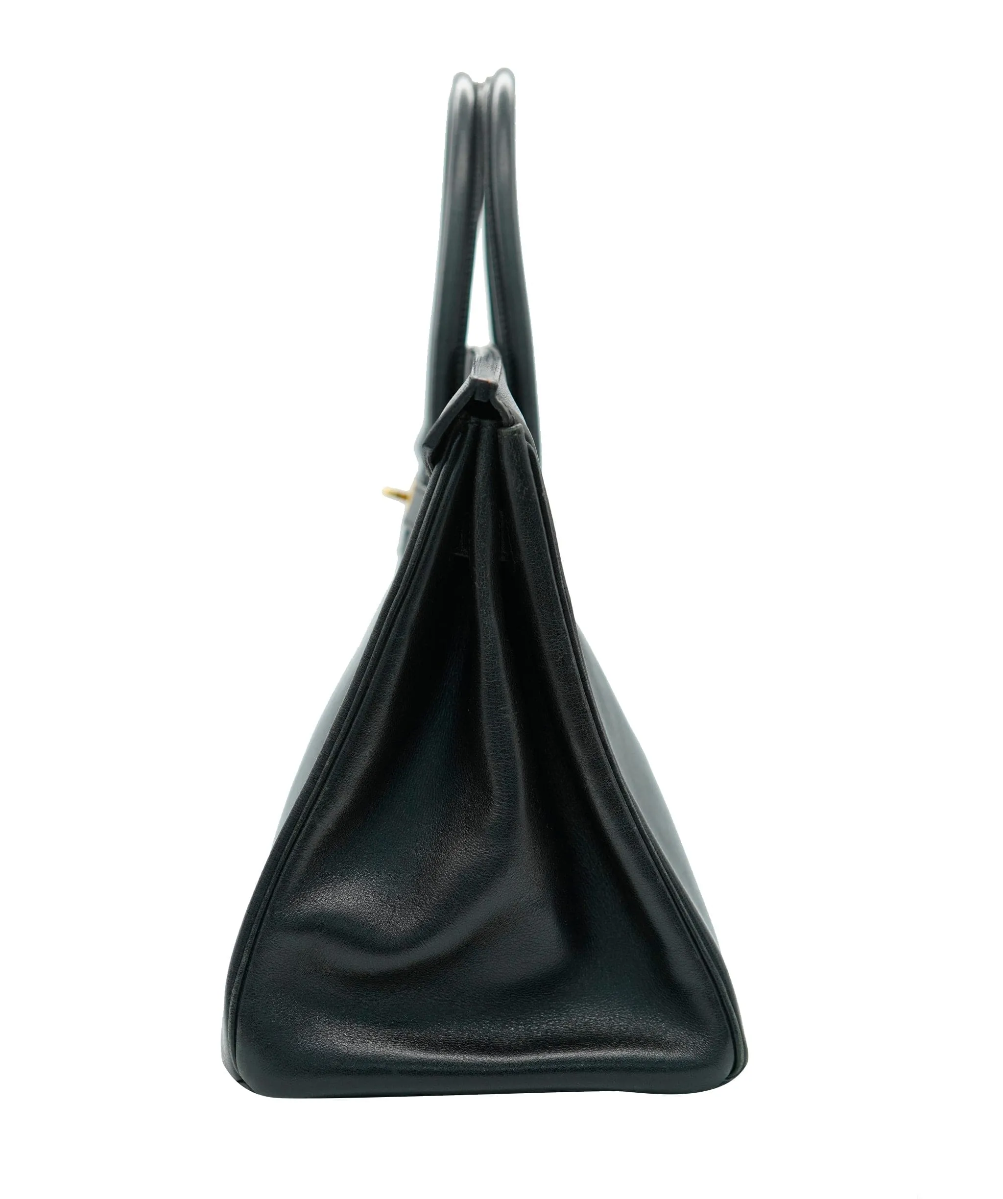 Hermès Vintage Birkin 35 Black Gulliver GHW #Y ASC4920