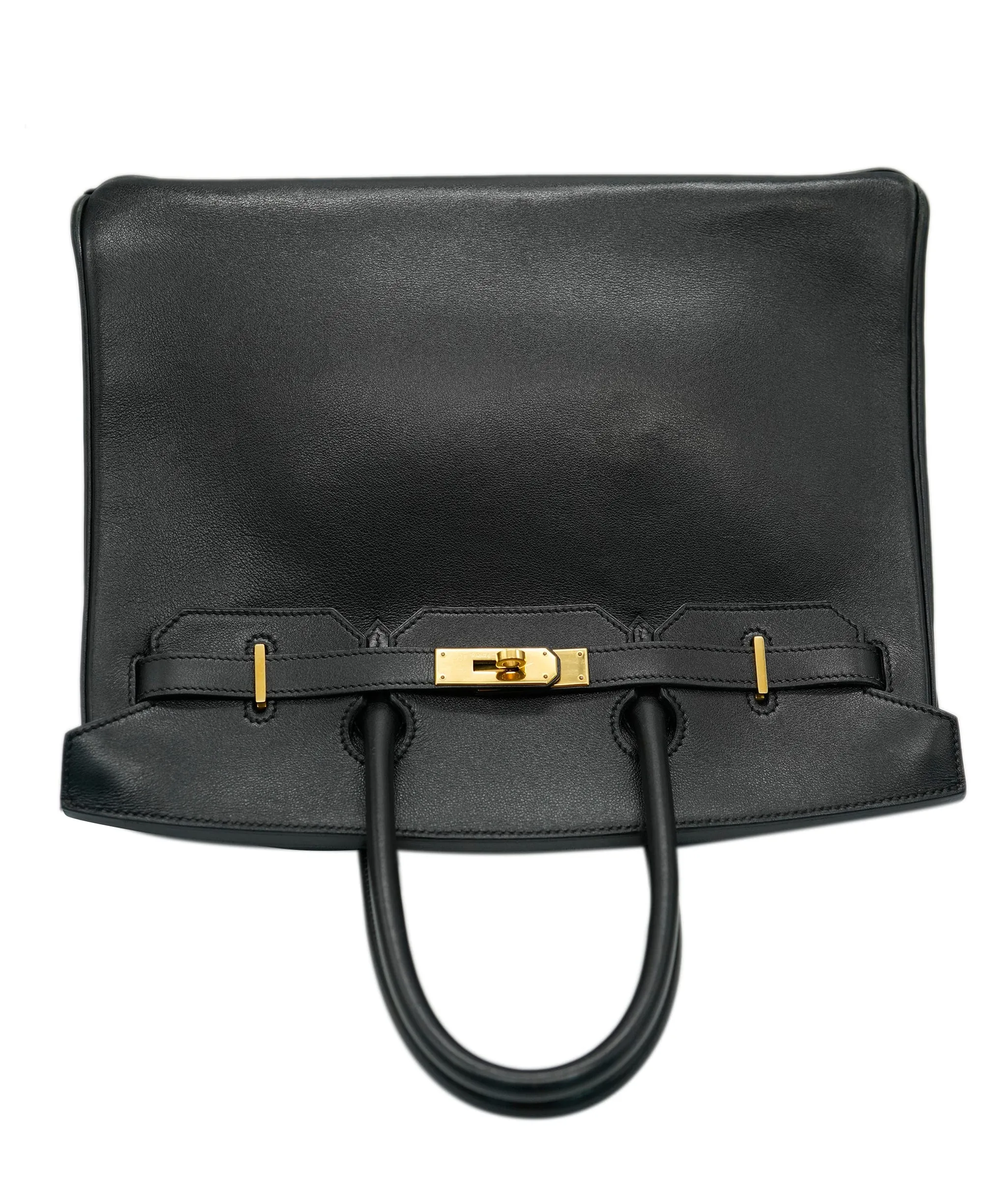 Hermès Vintage Birkin 35 Black Gulliver GHW #Y ASC4920