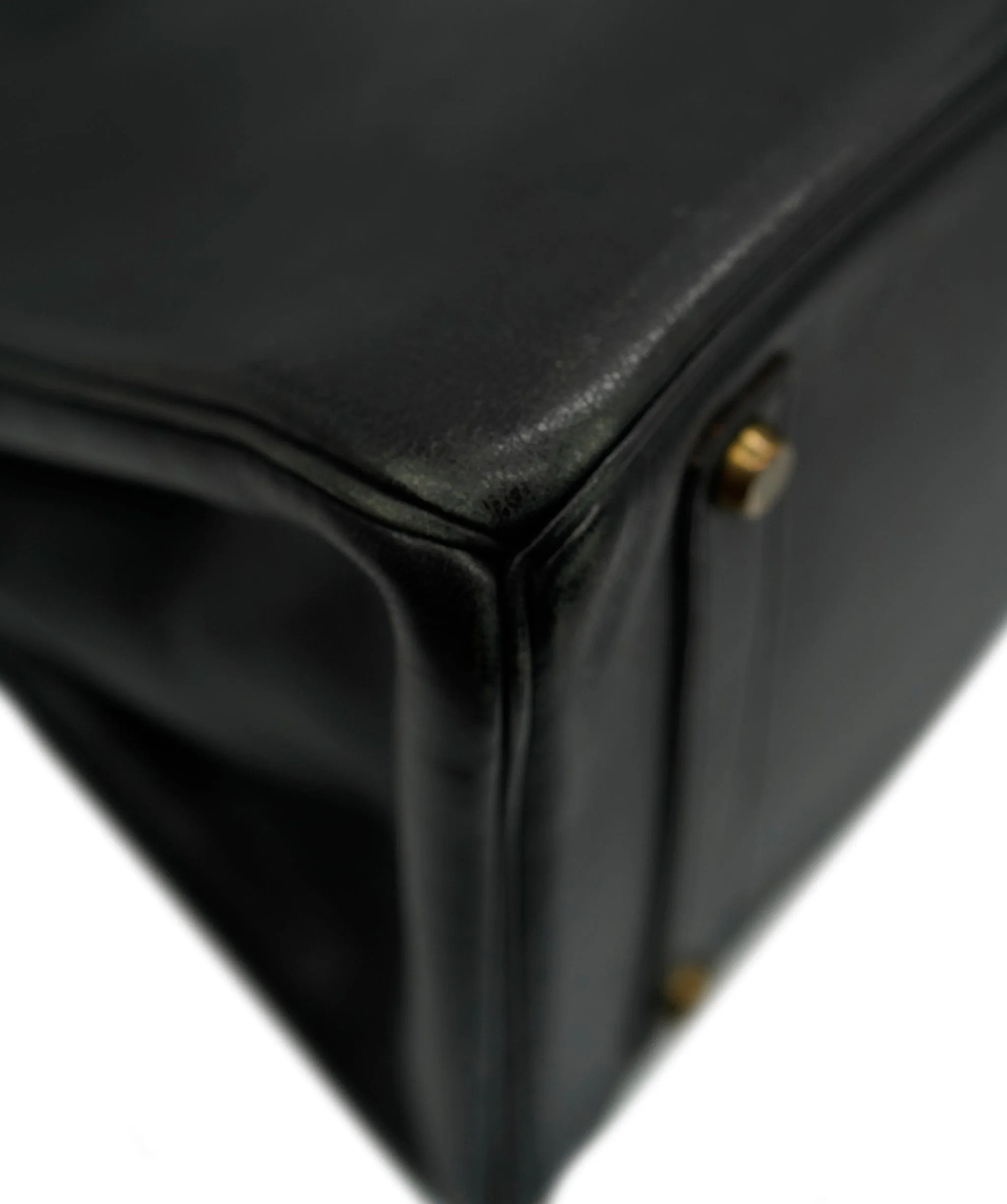 Hermès Vintage Birkin 35 Black Gulliver GHW #Y ASC4920