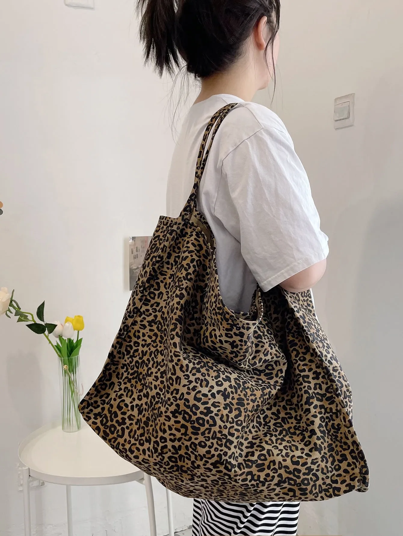Leopard Large Capacity Tote Bag