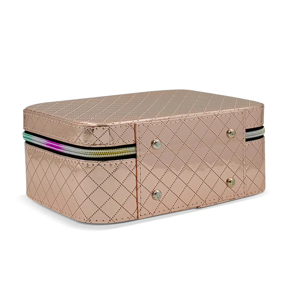 Makeup Box with Metallic Diamond Appearance