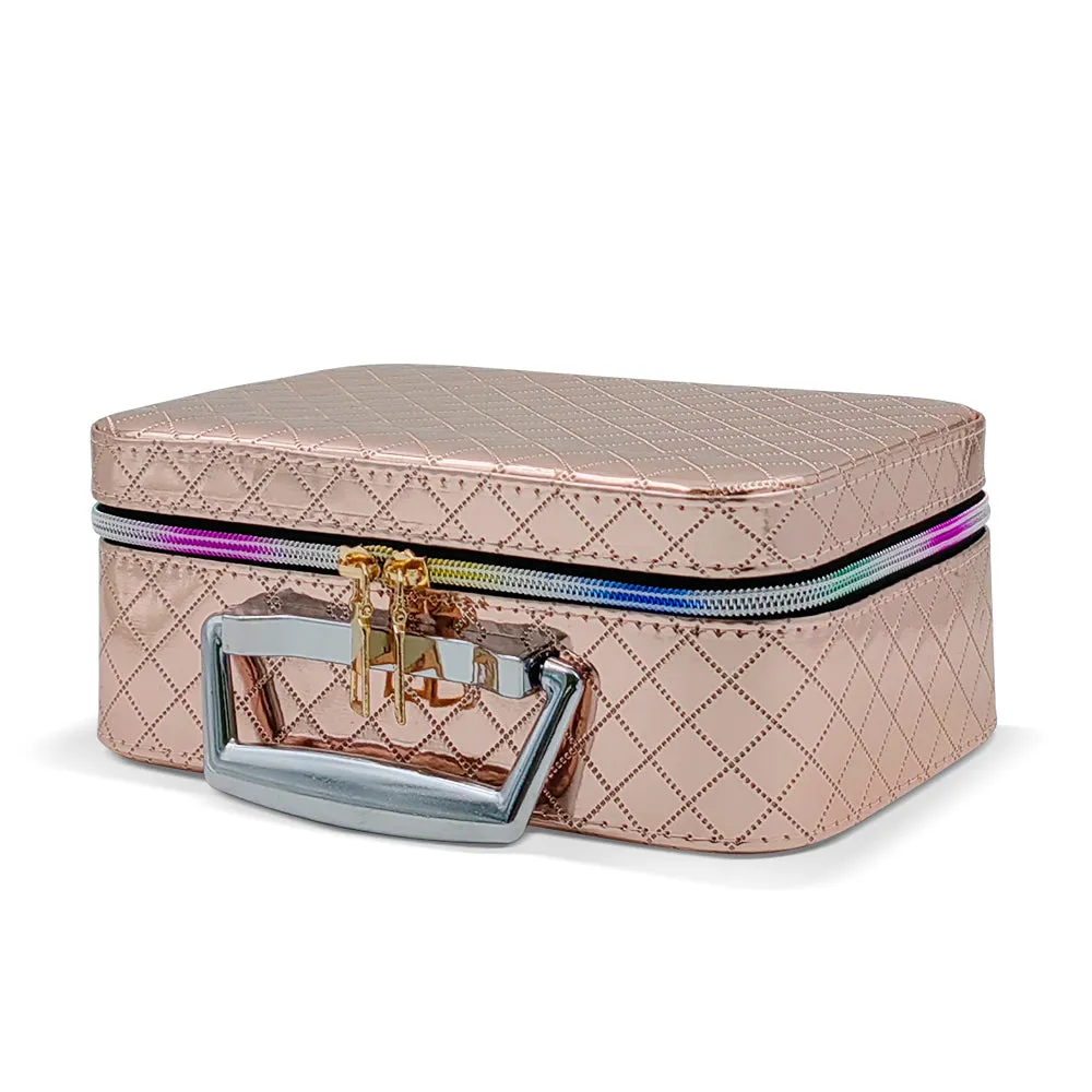 Makeup Box with Metallic Diamond Appearance