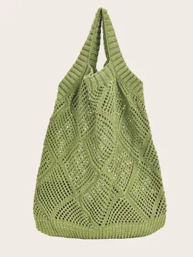 Minimalist Large Capacity Crochet Tote Bag