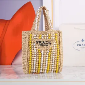 PD338 Raffia Tote Bag / 15x14.2x1.2inch