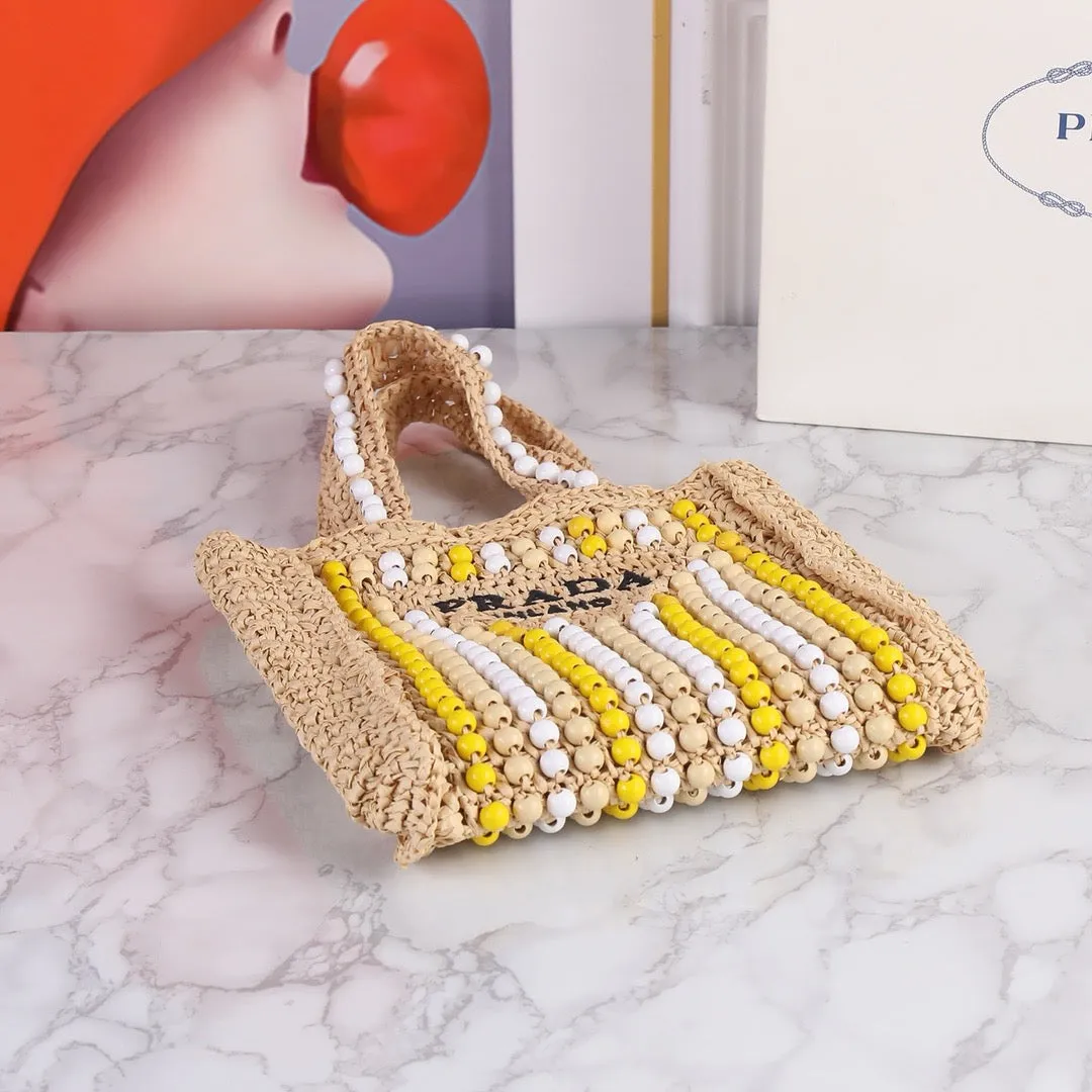 PD338 Raffia Tote Bag / 15x14.2x1.2inch