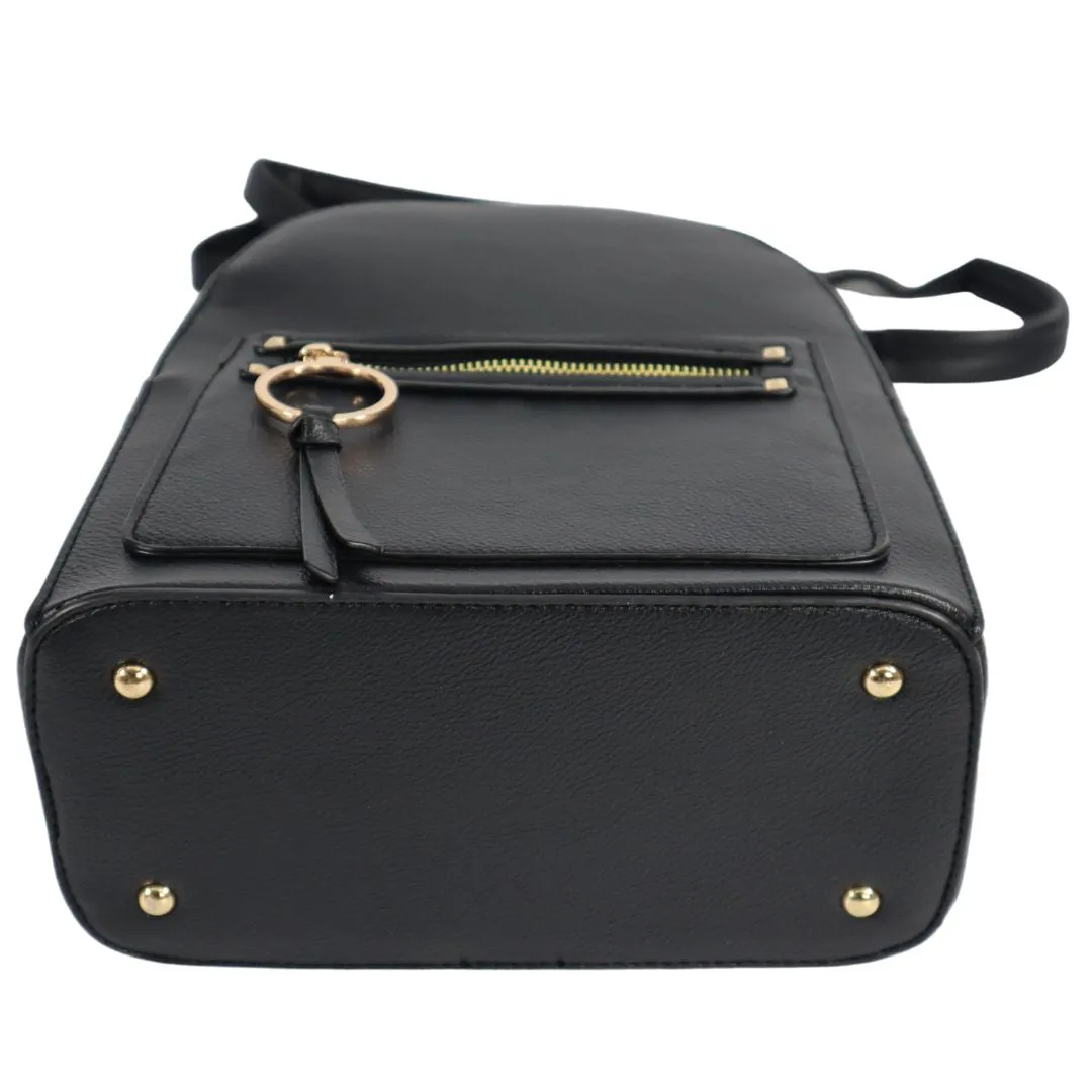 PMN1286 Black Convertible Backpack (Backpack   Shoulder Bag)