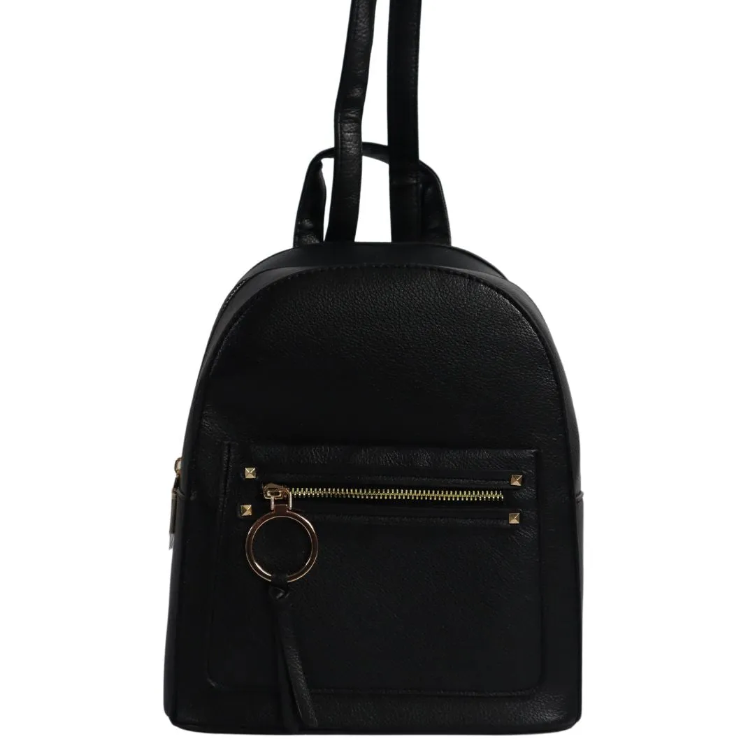 PMN1286 Black Convertible Backpack (Backpack   Shoulder Bag)