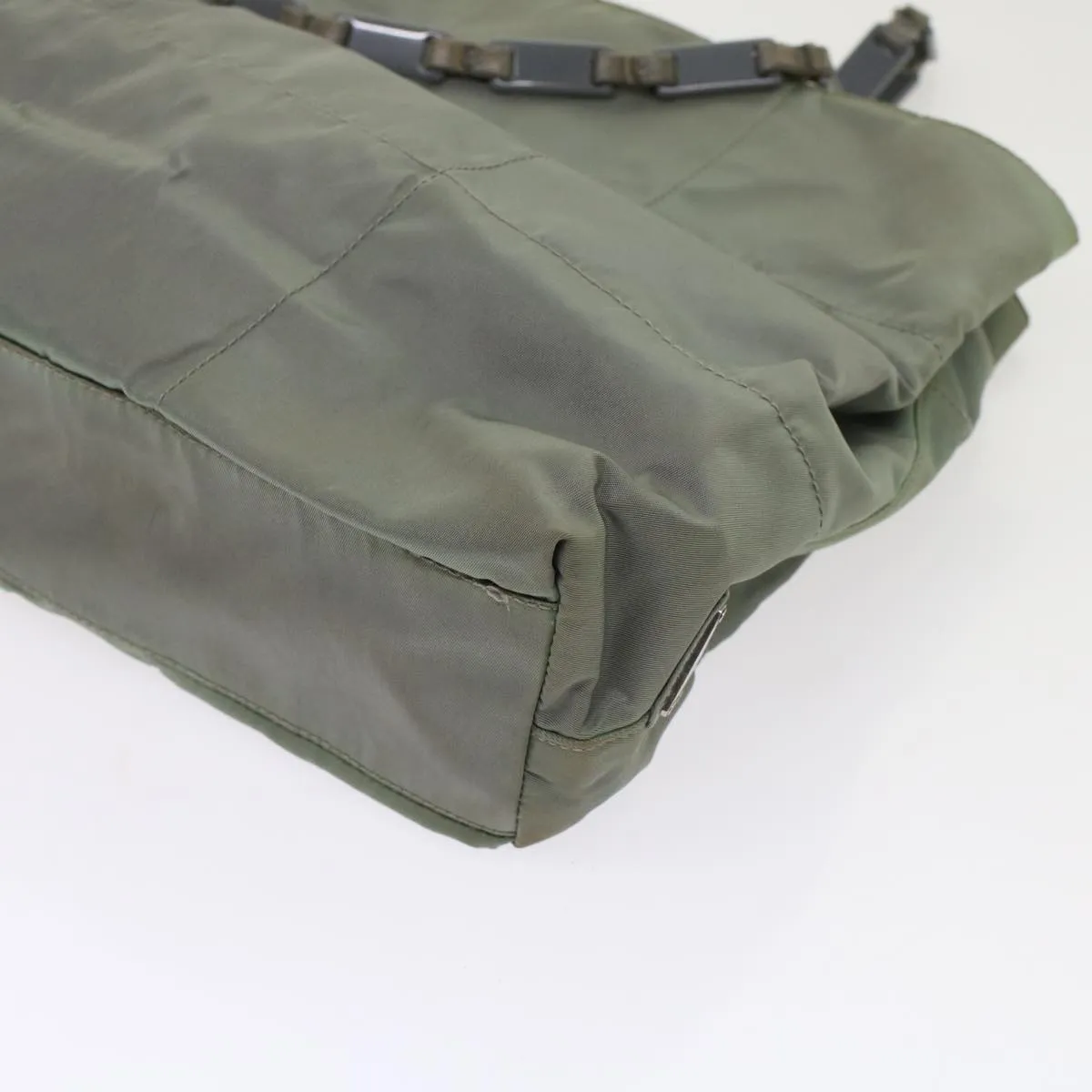 PRADA Quilted Shoulder Bag Nylon Gray  ar9997