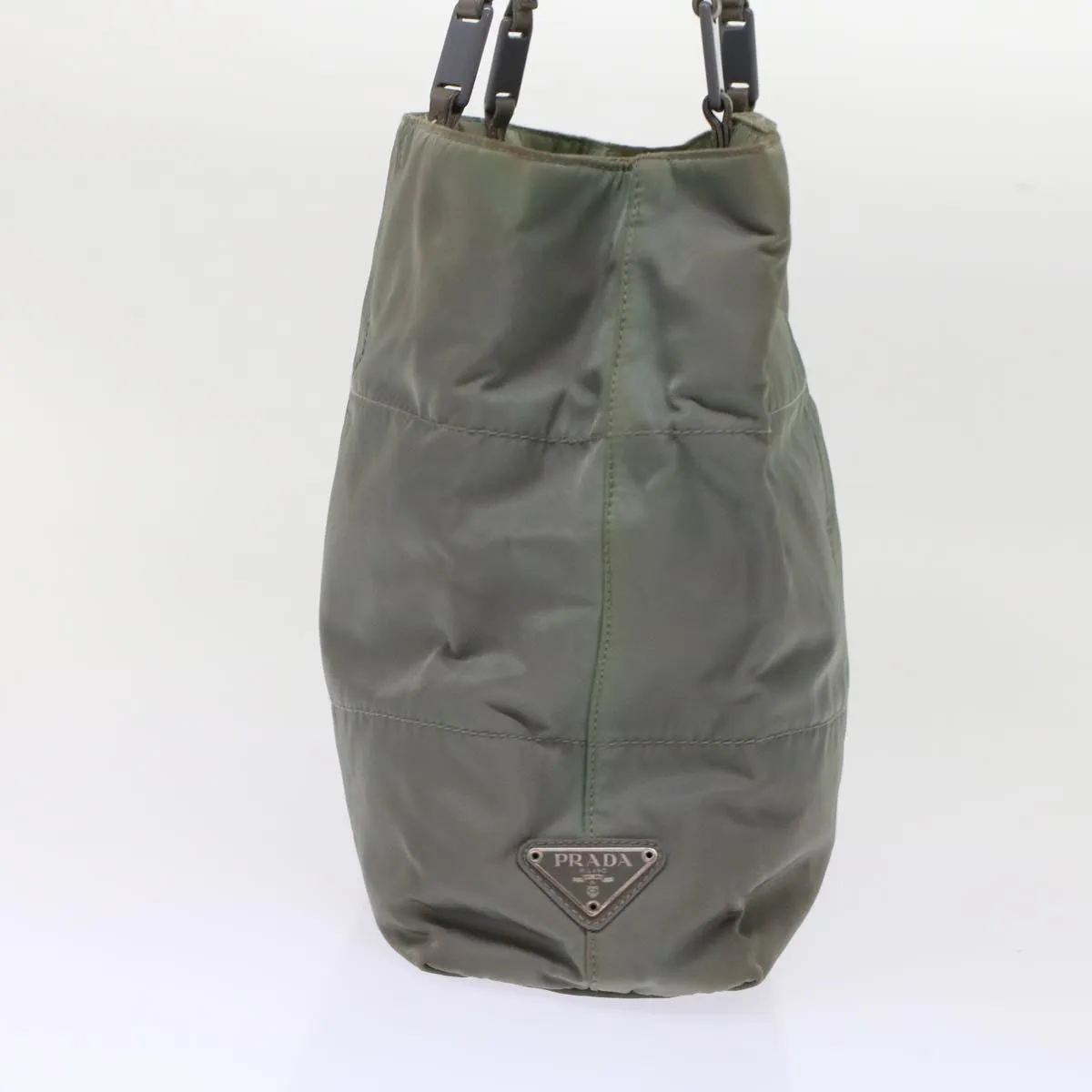 PRADA Quilted Shoulder Bag Nylon Gray  ar9997