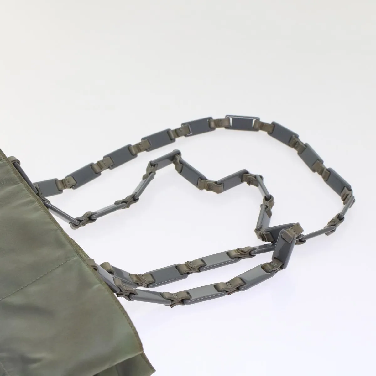 PRADA Quilted Shoulder Bag Nylon Gray  ar9997