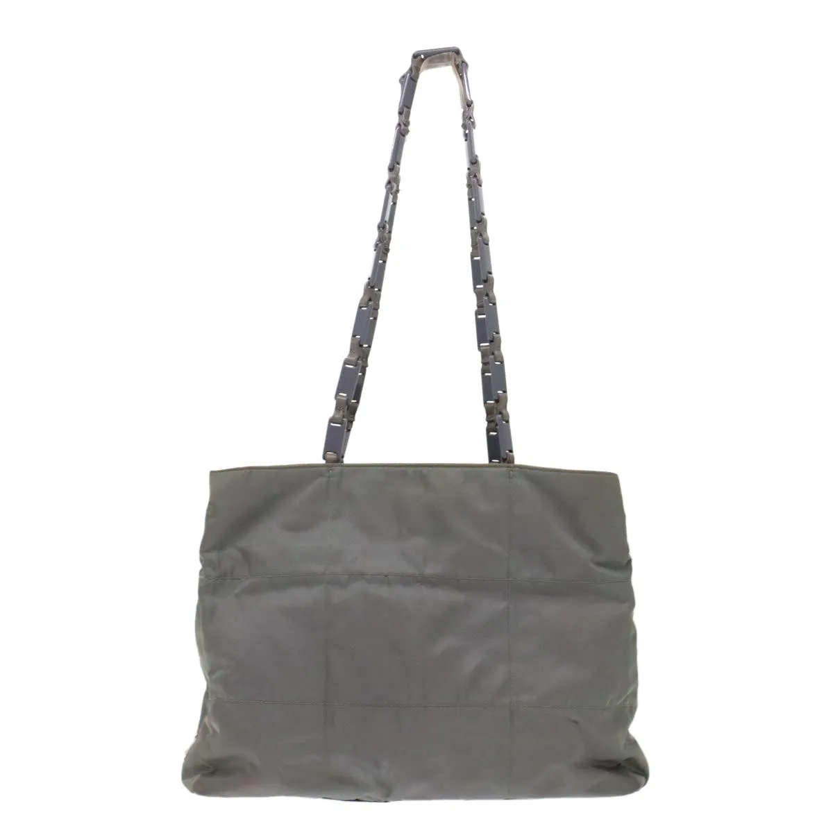 PRADA Quilted Shoulder Bag Nylon Gray  ar9997