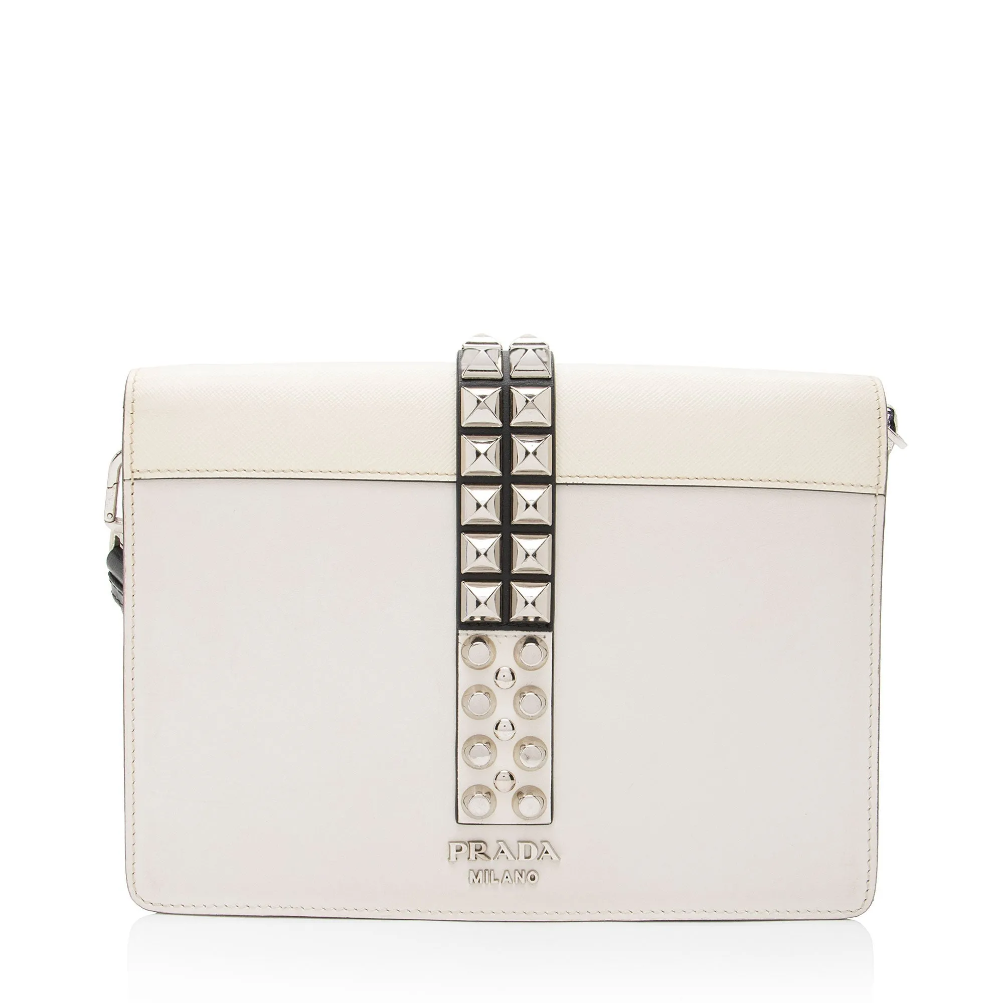 Prada Studded Calfskin Elektra Small Shoulder Bag