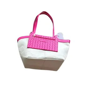 Priscilla Neon Pink Canvas Tote Bag