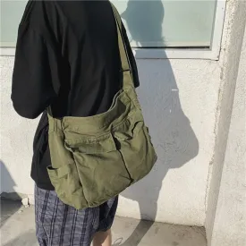 Solid Large Capacity  Canvas   Bags