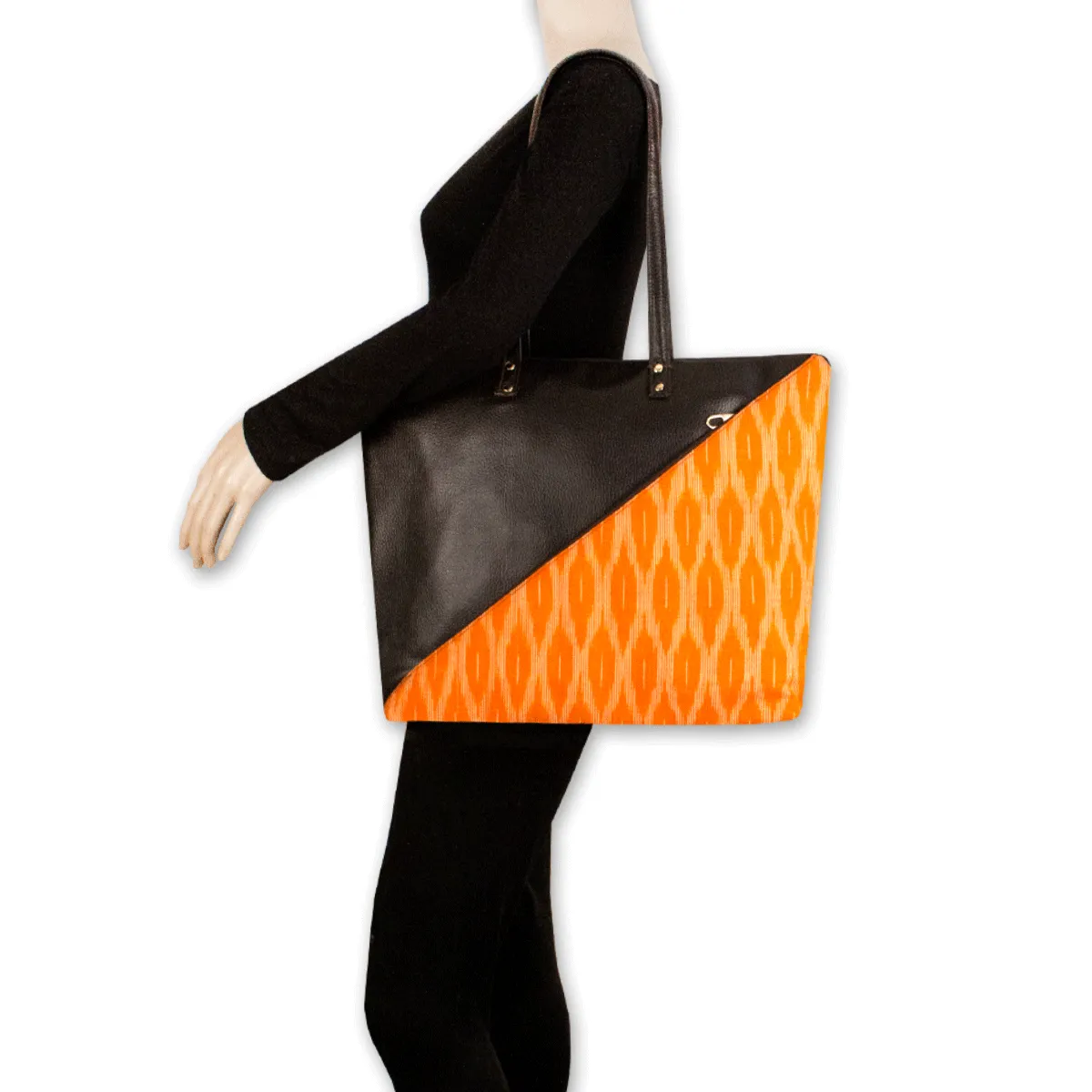 Summer Orange Ikat Office Bag