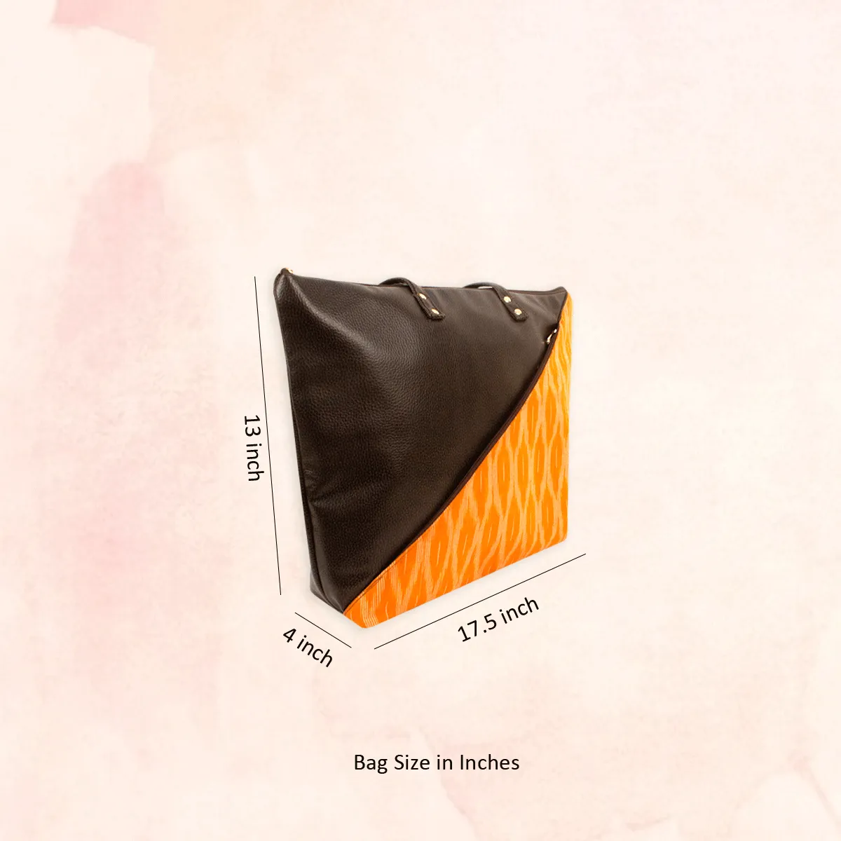 Summer Orange Ikat Office Bag