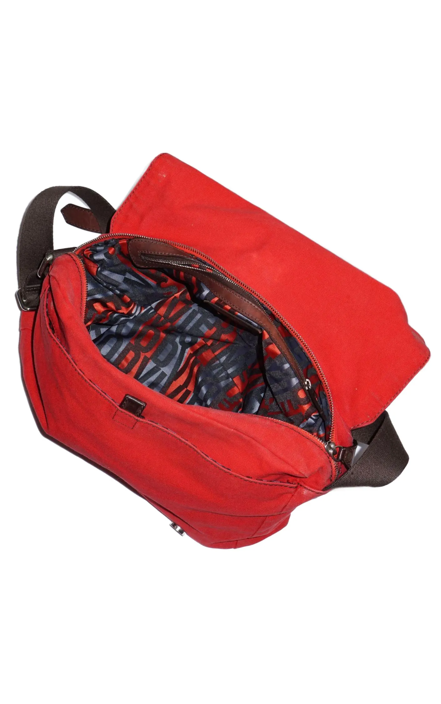 VIVIENNE WESTWOOD Logo Red Crossbody Messenger Bag